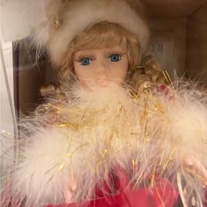 Collectible Memories Genuine Porcelain Doll Label - Red, Gold, Black